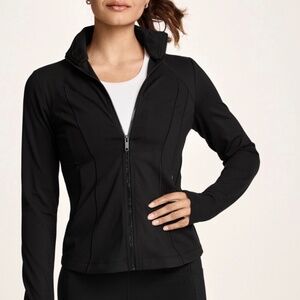 Jockey Black Zip Up Athletic Scuba Jacket L
